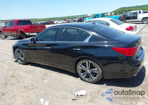 2014 Infiniti Q50 Hybrid Sport z USA, uszkodzony, nr VIN JN1AV7APXEM691910